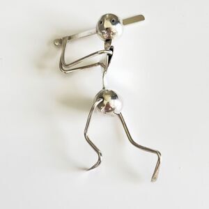 Vintage 925 Sterling Silver Movable Articulated Baseball Player Sports Figure